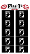 POW MIA Flag Stickers 50 Stickers per package