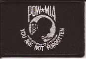 POW - MIA Patch - black border