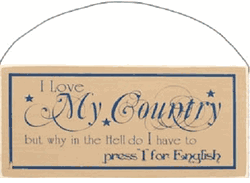 Press One For English Sign