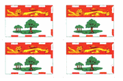 Prince Edward Island Flag Stickers - 50 per sheet
