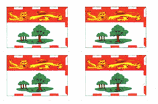 Prince Edward Island Flag Stickers - 50 per sheet