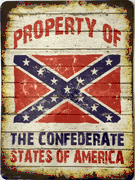 Property of the Confederate States of America Metal Sign