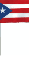 Puerto Rican Miniature Cotton Stick Flags 4"x6" 
