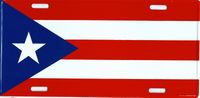 Puerto Rico Flag License Plate