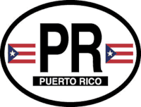 Puerto Rico Flag It Oval Decal