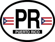 Puerto Rico Flag It Oval Decal