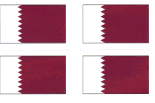 Qatar Flag Stickers - Sheet of 50