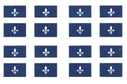 Quebec Flag Stickers - 50 per sheet