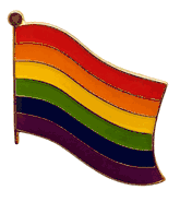 Rainbow Gay Flag Lapel Pin - Single