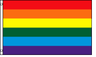 Rainbow LGBT Gay Pride 3x5 Nylon Flag - Imported