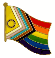 Rainbow Progress Flag Lapel Pin - Single