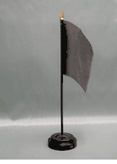 Rayon Black Mini Desk Flag - 4" x 5"
