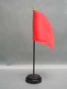 Rayon Red Mini Desk Flag - 4" x 5"