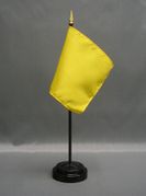 Rayon Yellow Mini Desk Flag - 4" x 5"