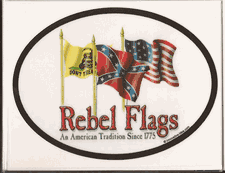 Rebel Flag Oval Decal
