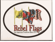 Rebel Flag Oval Decal