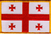 Republic of Georgia Flag Patch - Rectangle