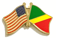 Republic of the Congo Flag Lapel Pin - Double