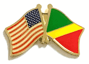 Republic of the Congo Flag Lapel Pin - Double
