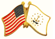Rhode Island Flag Lapel Pin - Double
