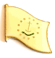 Rhode Island Flag Lapel Pin - Single