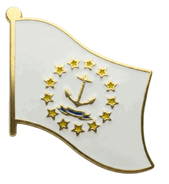 Rhode Island Flag Lapel Pin - Single