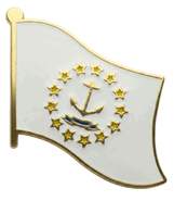 Rhode Island Flag Lapel Pin - Single