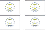 Rhode Island Flag Stickers