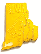 Rhode Island Map Lapel Pin 