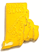 Rhode Island Map Lapel Pin 