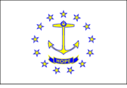 Rhode Island  State Nylon Flags - All Popular Sizes