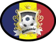 Romania Soccer Flag It Oval Decal