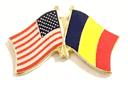 Romania Flag Lapel Pin - Double 