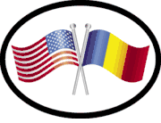 Romania Friendship Flag-It Oval Decal
