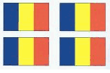 Romanian Flag Stickers - Sheet of 50