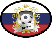 Russia Soccer Flag It Oval Decal