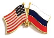 Russia Flag Lapel Pin - Double