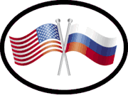 Russia Friendship Flag-It Oval Decal