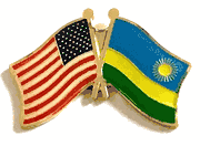 Rwanda Flag Lapel Pin - Double