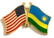 Rwanda Flag Lapel Pin - Double