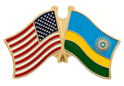 Rwanda Flag Lapel Pin - Double