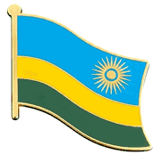 Rwanda Flag Lapel Pin - Single