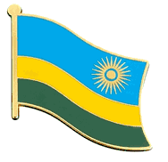 Rwanda Flag Lapel Pin - Single