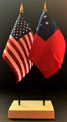 Samoa and US Flag Desk Set