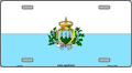 San Marino Flag License Plate