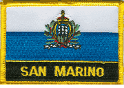 San Marino Flag Patch with Name
