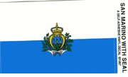 San Marino w/Seal Flag Decal Sticker