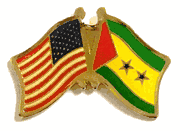 Sao Tome & Principe Flag Lapel Pin - Double