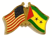 Sao Tome & Principe Flag Lapel Pin - Double
