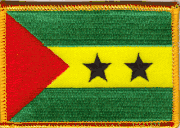 Sao Tome & Principe Flag Patch - Rectangle